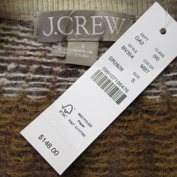J. Crew Brown and Cream Sweater - Picture 3 of 4